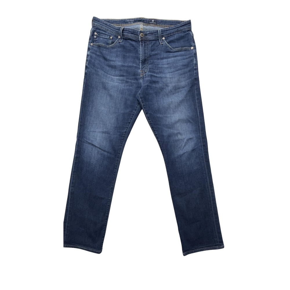 AG Adriano Goldschmied Everett Jeans Mens 34x32 Blue Slim Straight Stretch Denim